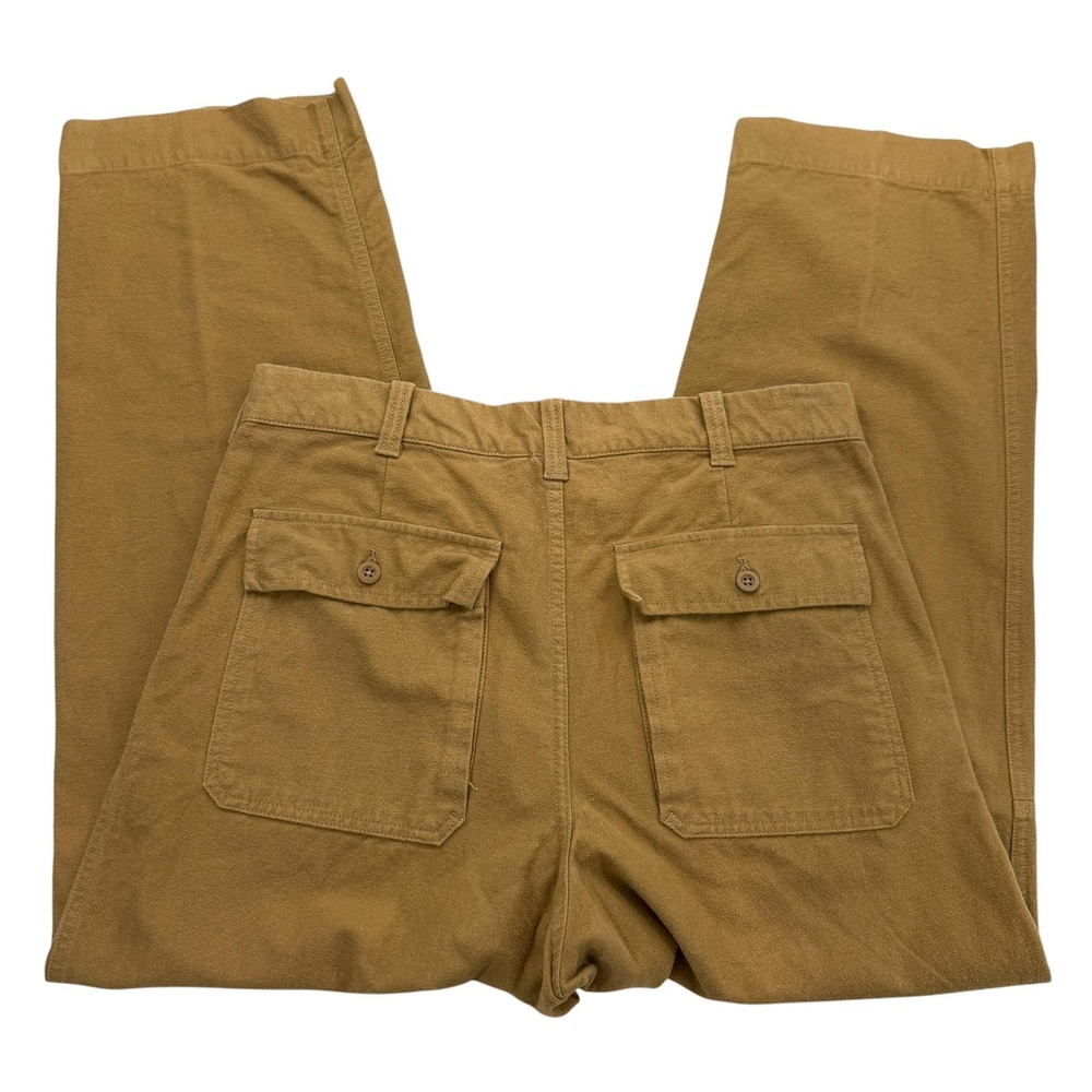 Vintage Y2K GAP Field Officer Pants Mens 33x30 Brown Tan Moleskin Wide Leg